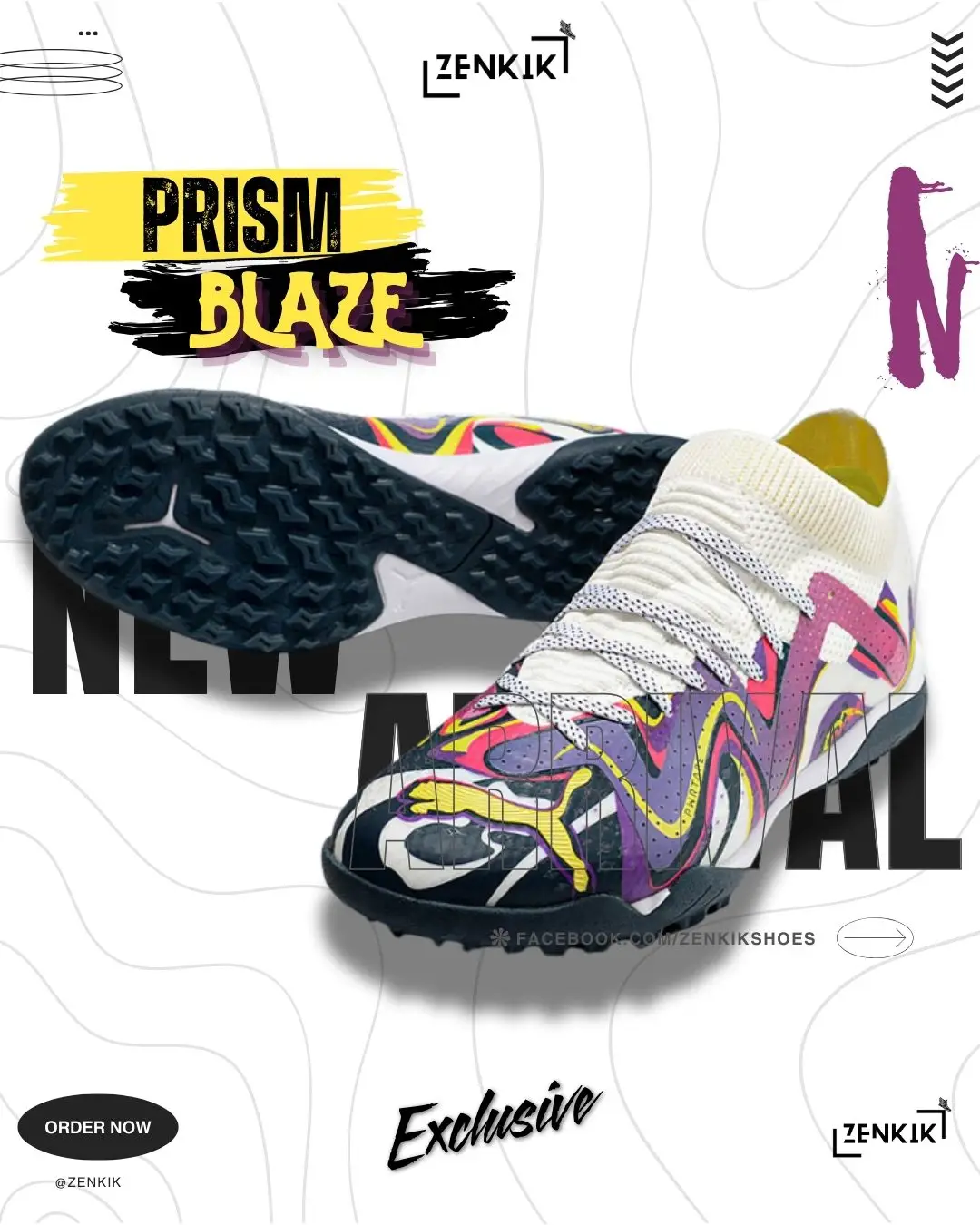 Puma Future Prism Blaze Semi-High-Neck Turf Shoe platinum (8)