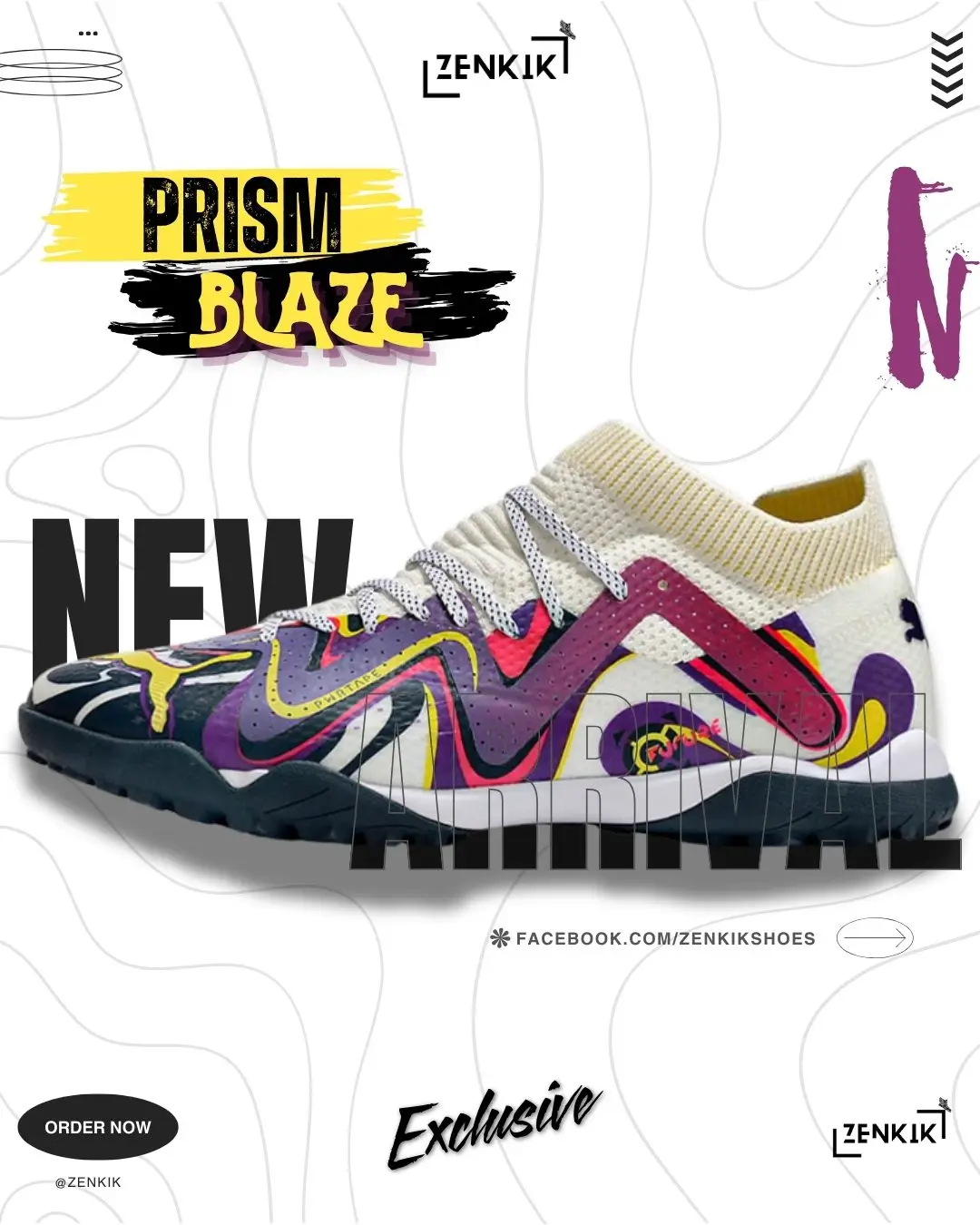 Puma Future Prism Blaze Semi-High-Neck Turf Shoe platinum (9)